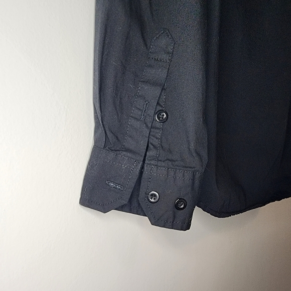 PJ Paul Jones Black Medium Long Sleeve Button-Down Dress Shirt - Picture 3 of 3